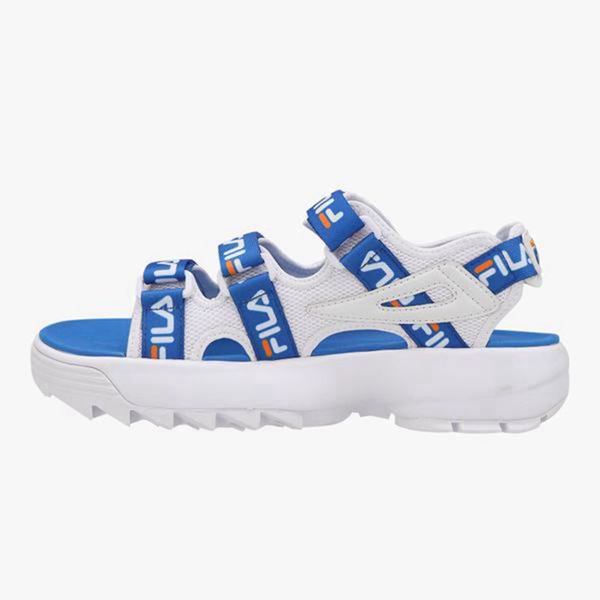 Sandálias Fila Mulher Branco/Azuis - Fila Disruptor Tapey Tape Outlet Portugal,UQTP-59834